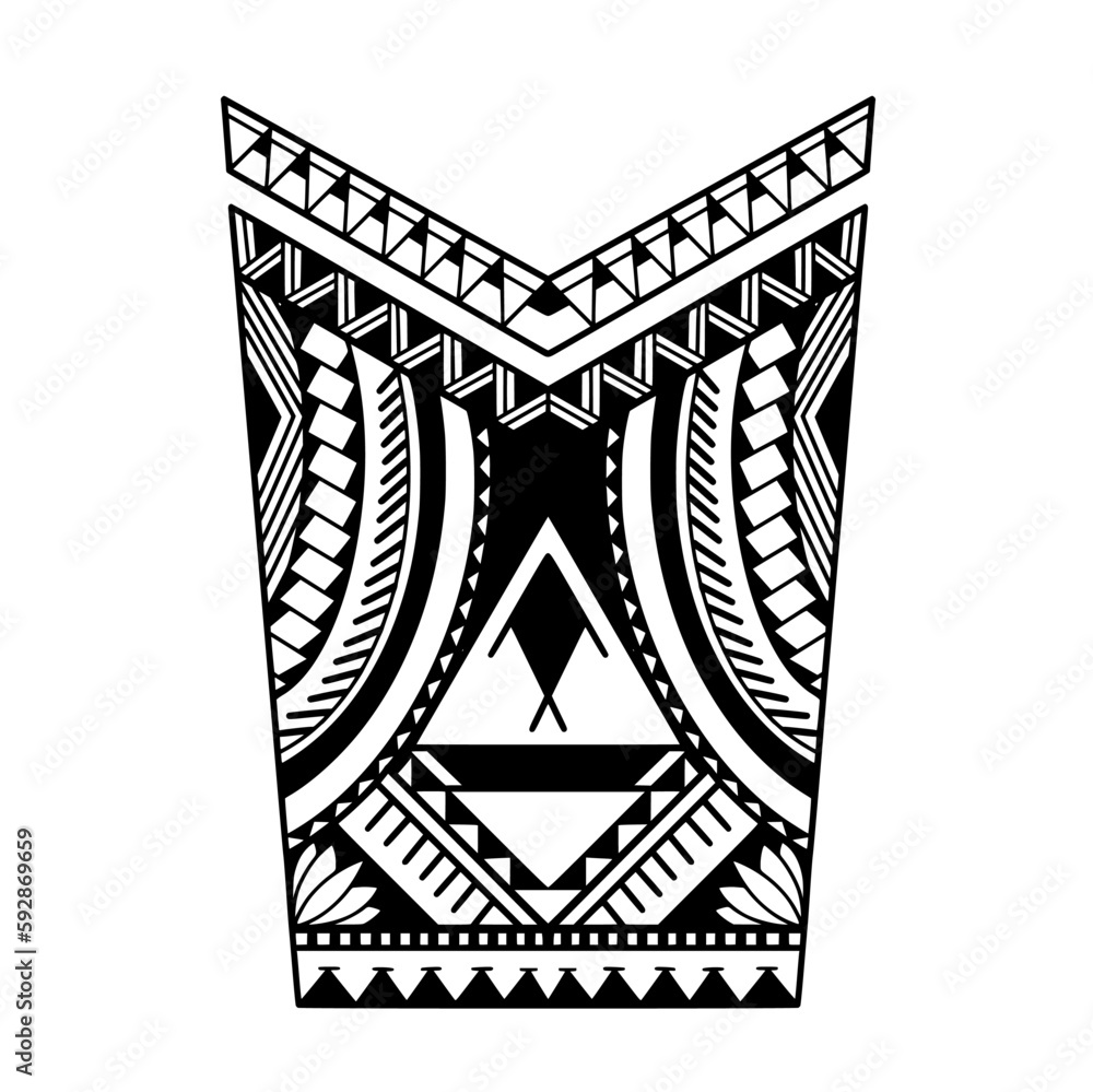 Polynesian tattoo motif pattern collection Vector Image