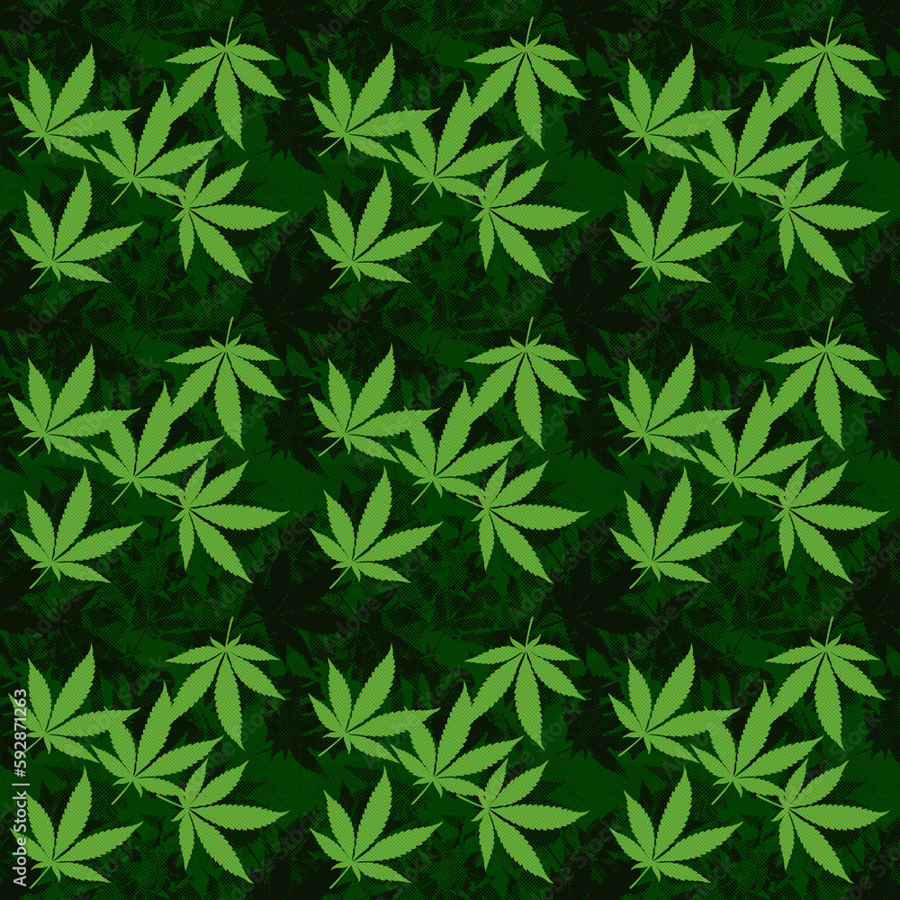 Abstract cannabis leaf design background image.