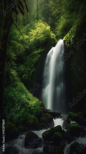 waterfall in the jungle