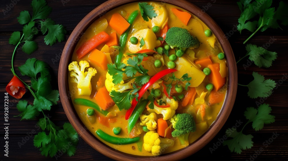 Vegetable Curry - A colorful and healthy dish made with a variety of vegetables and bold spices
