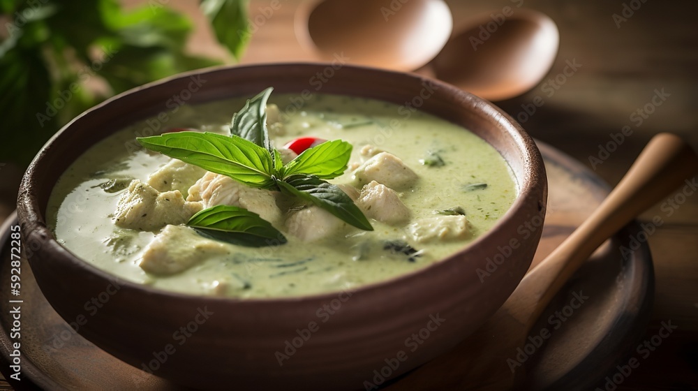 Thai Green Curry - A popular Thai dish made with green curry paste and coconut milk