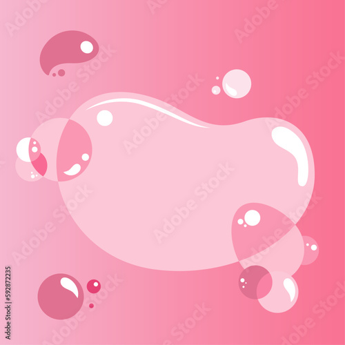 Abstract floating jelly bubble tea background vector illustration graphic