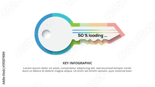 Key concept for infographic. Business data visualization.
