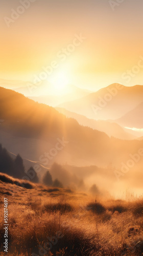 sunset over the mountains