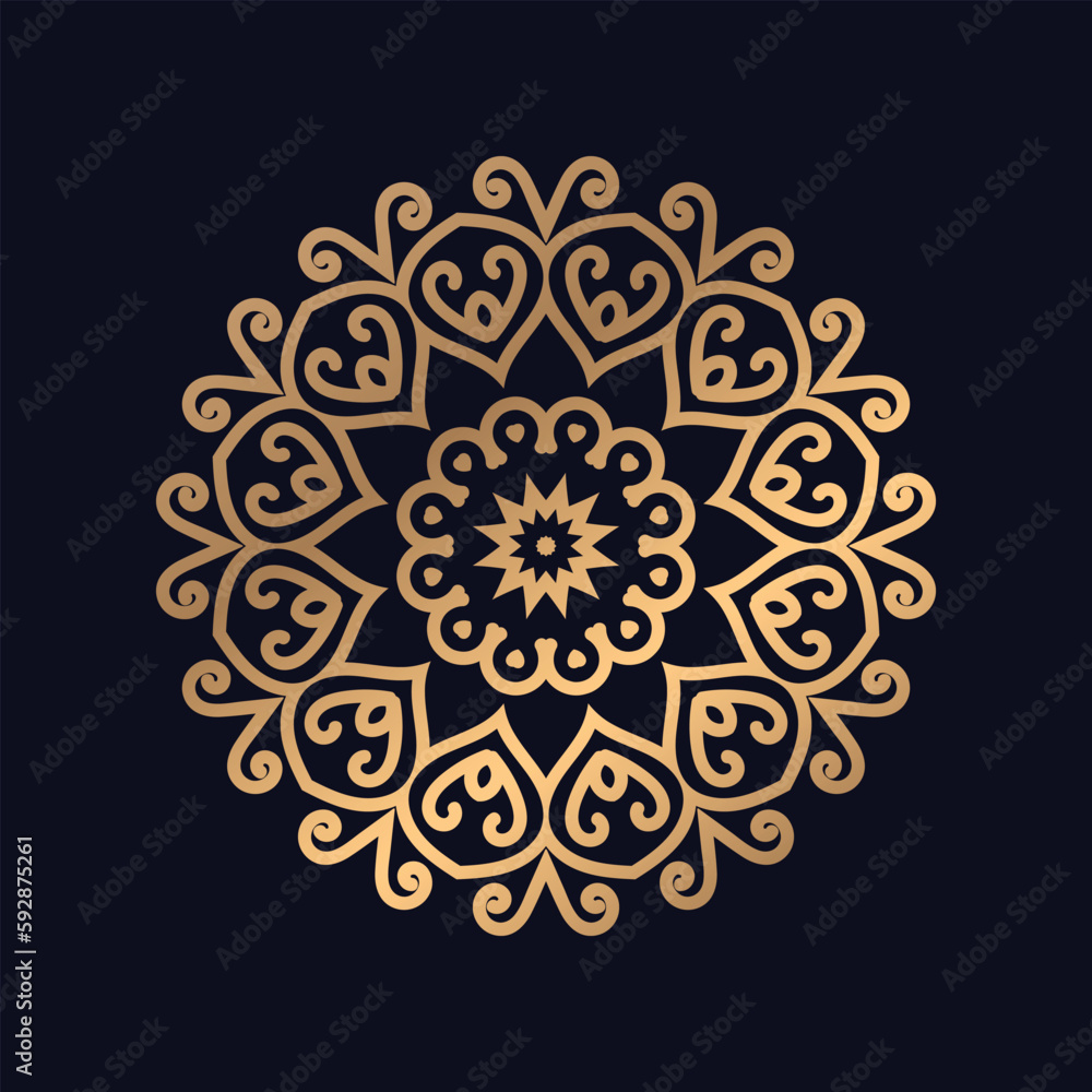 Mandala Vector design with Luxury golden pattern