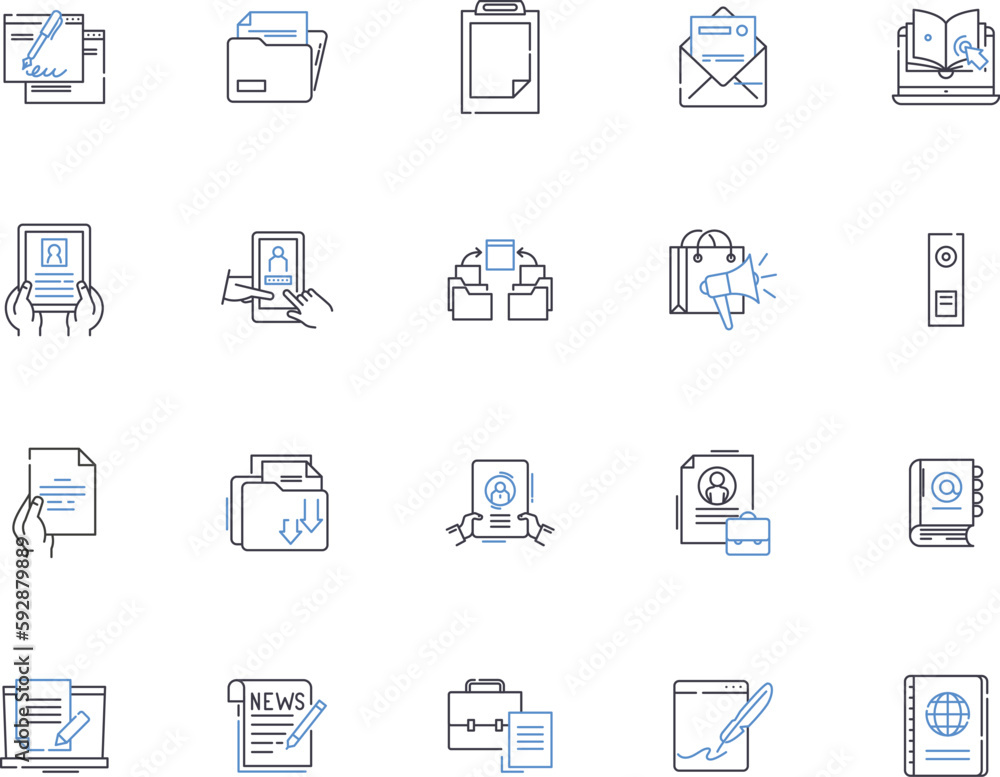 Office design outline icons collection. Office, Design, Interior, Decoration, Layout, Arrangement, Architecture vector and illustration concept set. Furnishings, Colors, Lighting linear signs Office design outline icons collection. Office, Design, Interior, Decoration, Layout, Arrangement, Architecture vector and illustration concept set. Furnishings, Colors, Lighting linear signs