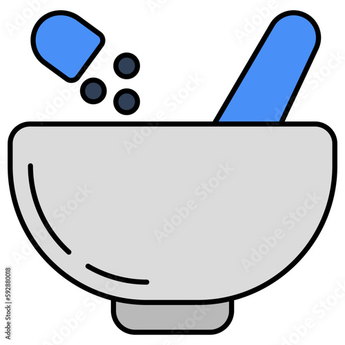 Modern design icon of pestle mortar
