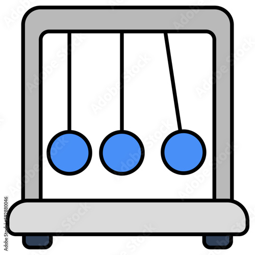 An editable design icon of newton's cradle 