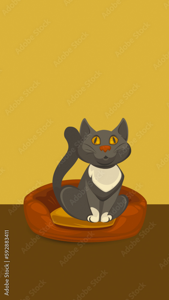The cat is gaping The cat is gaping