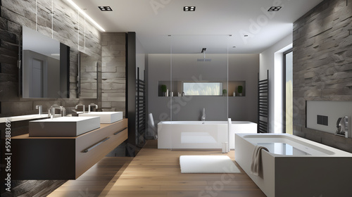 modern bathroom in a modern house