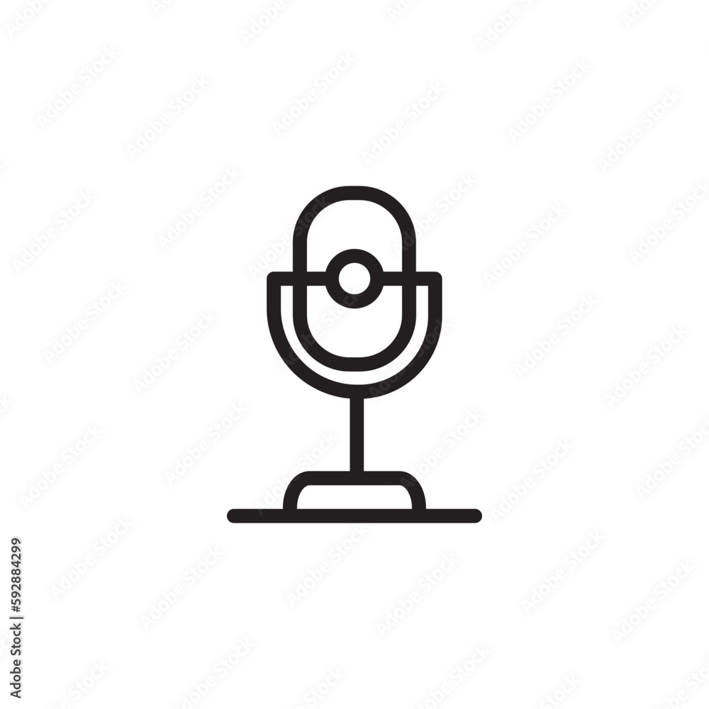 Microphone Audio Sound Outline Icon Microphone Audio Sound Outline Icon