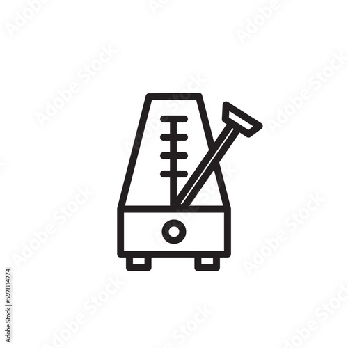 Metronome Beat Music Outline Icon