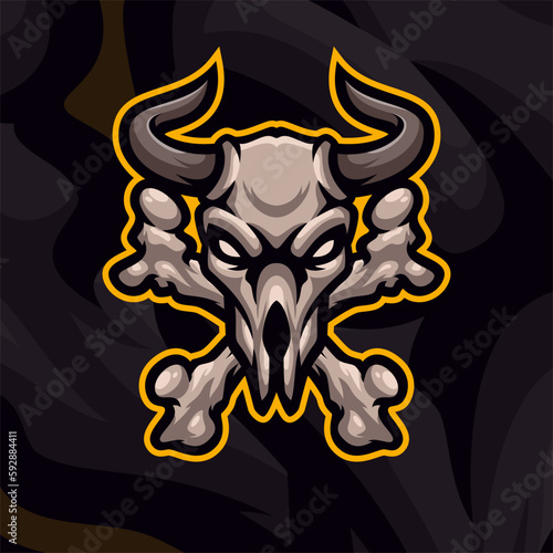 Devil masscot logo illustration vector