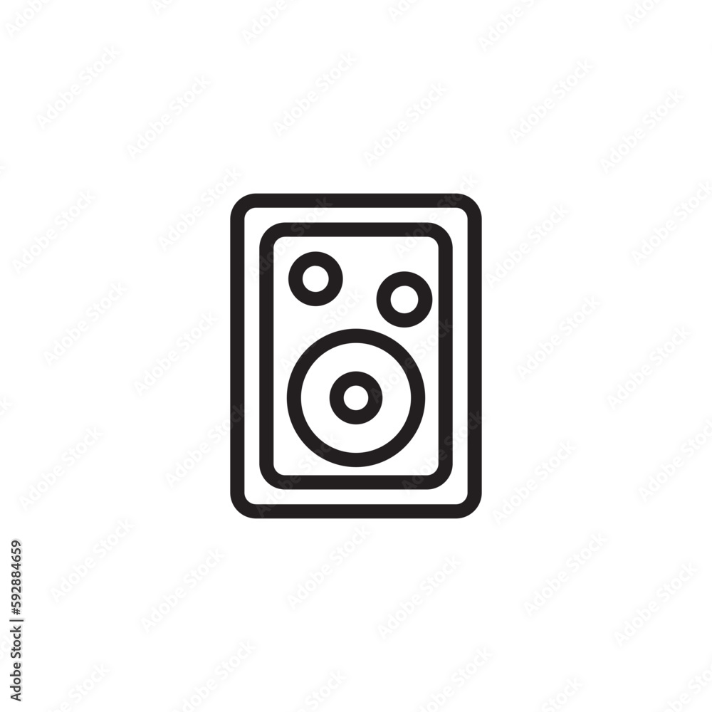 Speaker Sound Bass Outline Icon Speaker Sound Bass Outline Icon