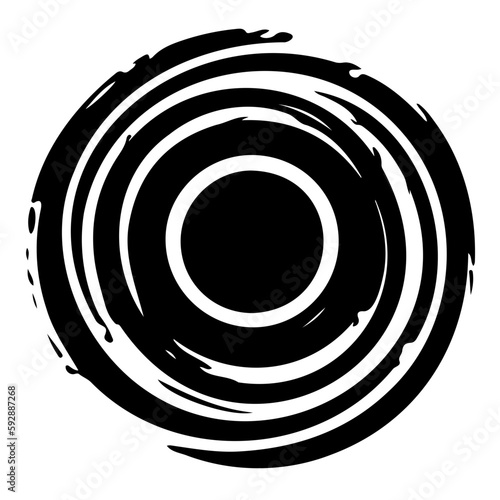 The black hole vortex icon absorbs space light and matter