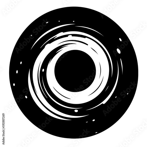 Konstfotografi the black hole vortex icon absorbs space light and matter