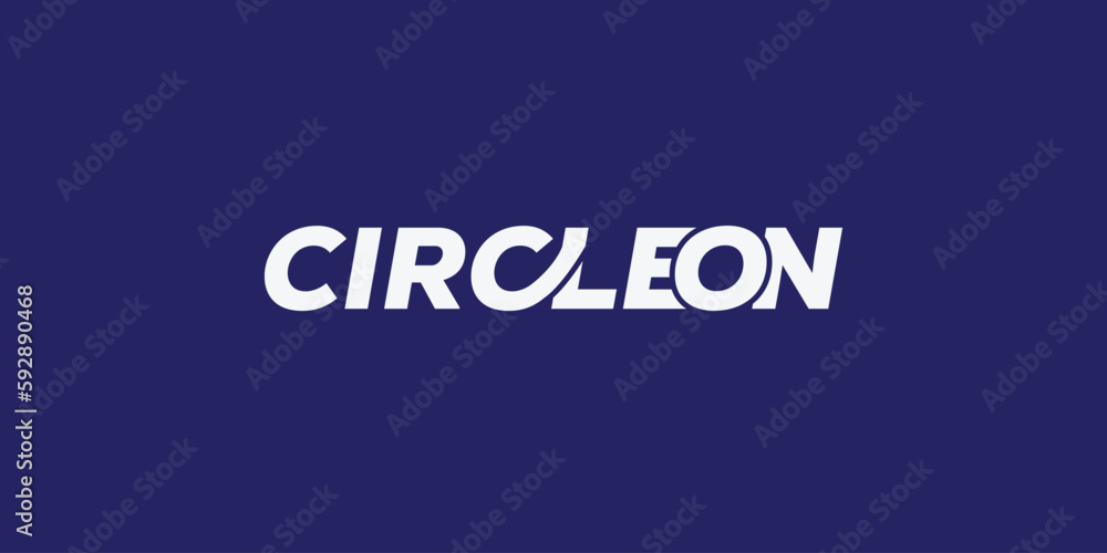 circleon typography text effect logo idea concept