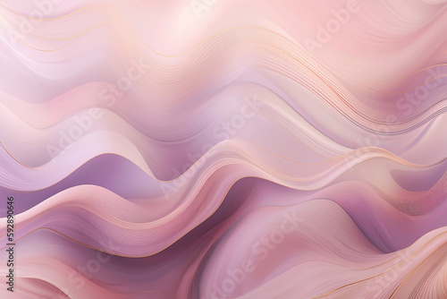 Abstract background with waves. Generative AI.