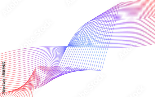 Wave of the many colored lines. Abstract wavy stripes on a white background isolated. Creative line art. Vector illustration EPS 10. Elegant abstract smooth swoosh speed gray wave modern background.