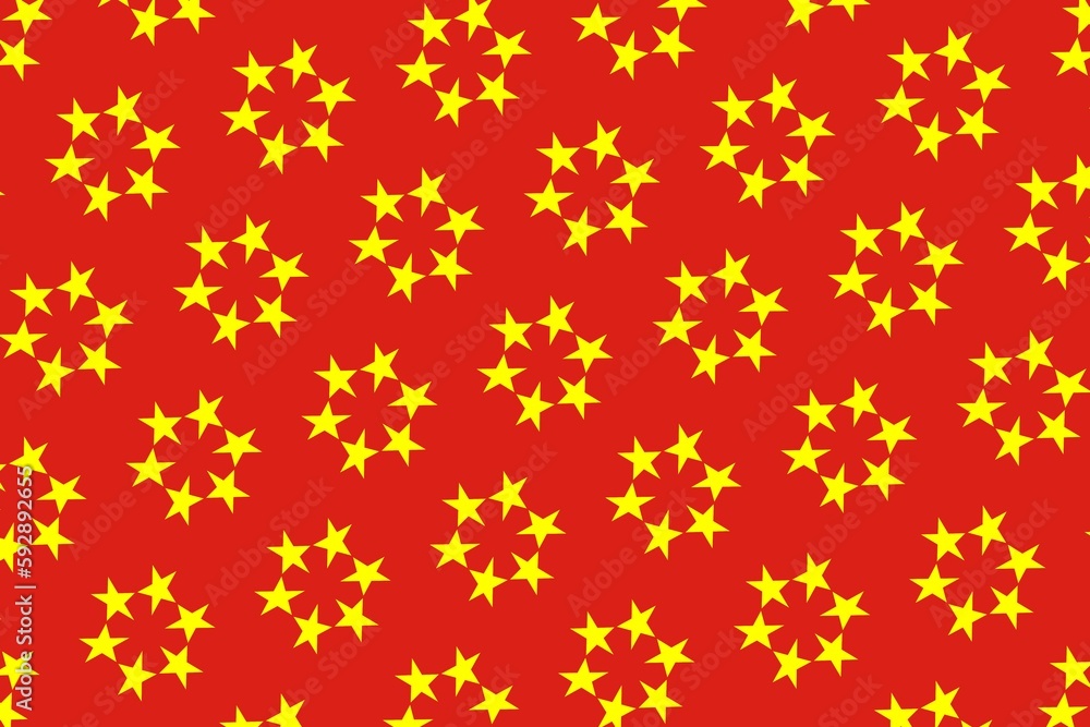 Geometric pattern in the colors of the national flag of Vietnam. The colors of Vietnam. Geometric pattern in the colors of the national flag of Vietnam. The colors of Vietnam.