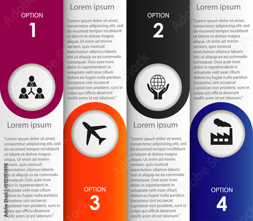 Infographics number options template