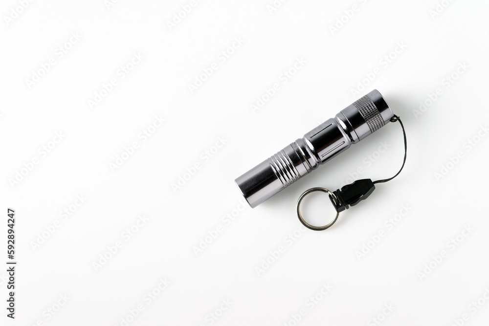 portable flashlight on white background, isolate portable flashlight on white background, isolate