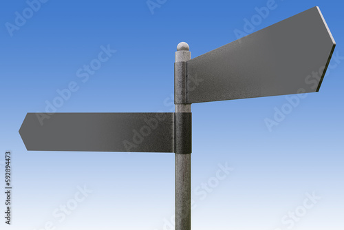 Metal street sign. Directio...