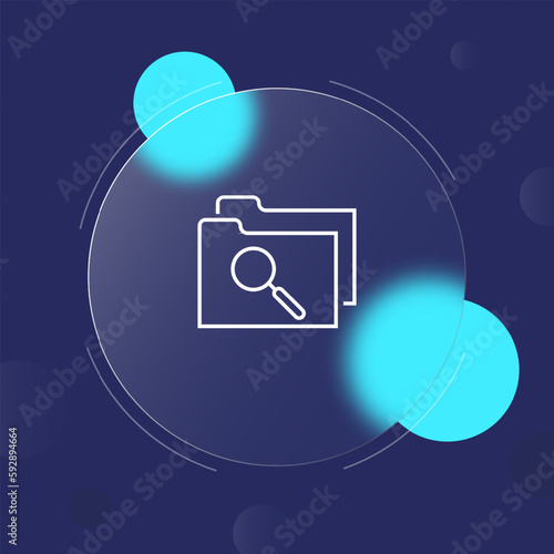 File icon. magnifier, search, increase, decrease, storage. File concept.