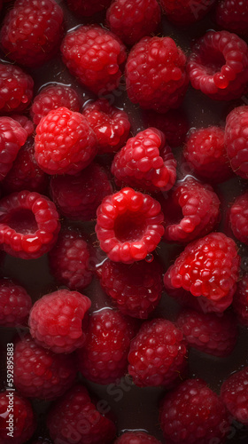 Juicy fresh fruit with water droplets, Generative AI