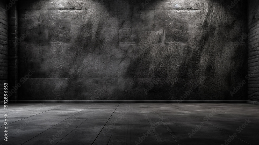 Texture of old black concrete wall for background. Generative AI Texture of old black concrete wall for background. Generative AI