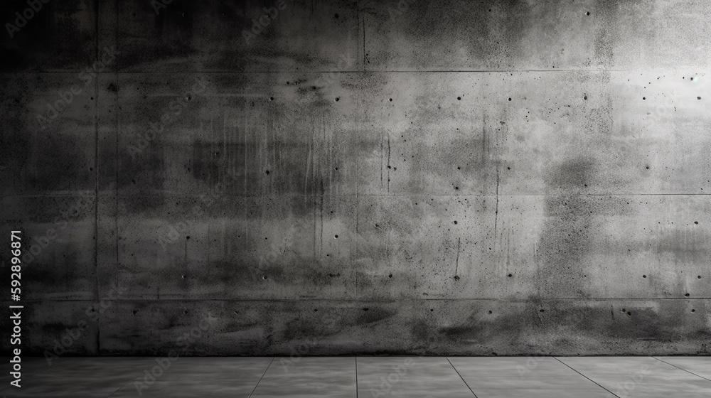 Texture of old gray concrete wall for background. Generative AI Texture of old gray concrete wall for background. Generative AI