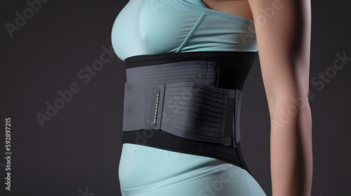 back support waist belt on a transparent background