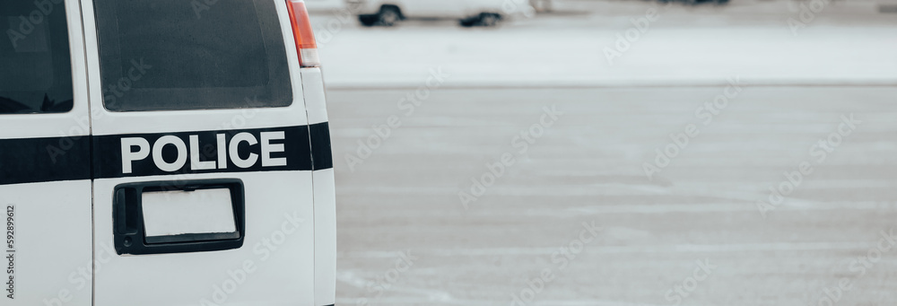 Obraz premium police car in street