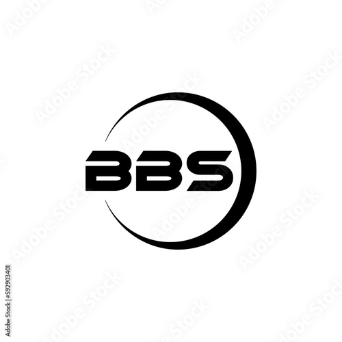BBS letter logo design with white background in illustrator, cube logo, vector logo, modern alphabet font overlap style. calligraphy designs for logo, Poster, Invitation, etc.