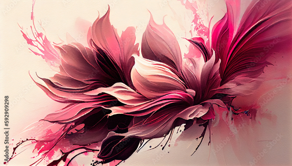 Watercolor festive background with flowers. AI generated Watercolor festive background with flowers. AI generated