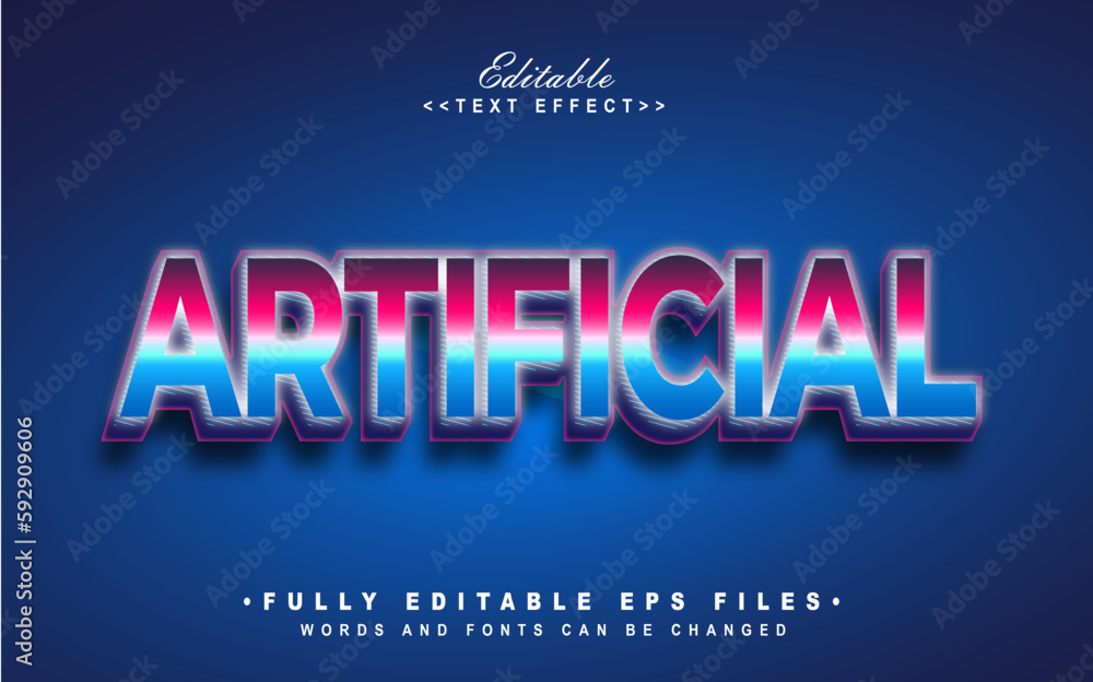 editable colorful artificial text effect. technology logotyphography logo