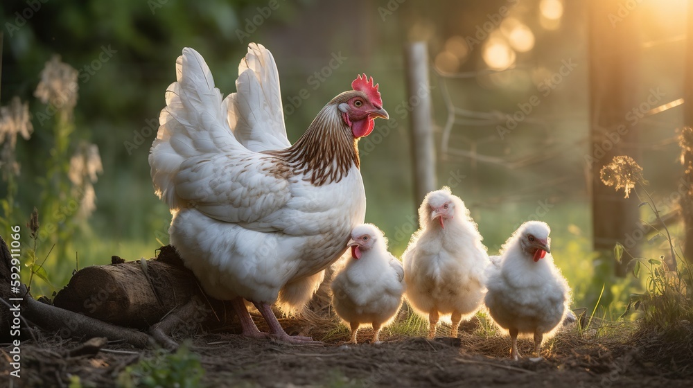 Fototapeta premium chicken Generative AI 