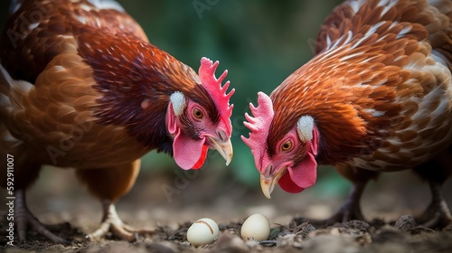 rooster in the farm Generative AI 