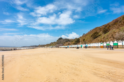 A view along Bournemouth Beach, a sandy beach in Dorset, UK in April 2023 © Matthew Ashmore