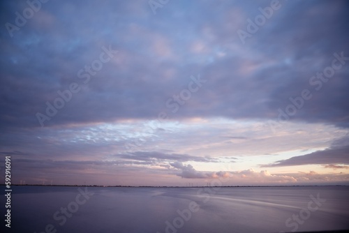 Mesmerizing view of a beautiful seascape at scenic sunset