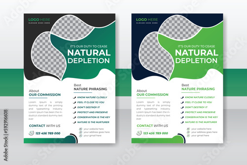 Lawn service flyer advertisement template, grass mowing marketing campaign concept, outdoor gardening abstract flyer design