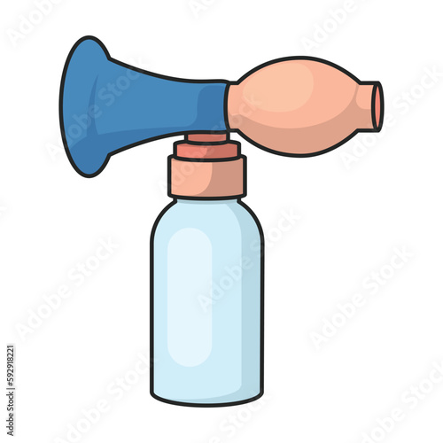 Breast pump vector icon.Color vector icon isolated on white background breast pump.