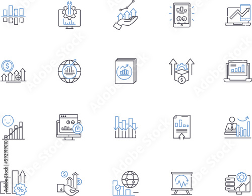Ranking outline icons collection. Rank, List, Order, Place, Grade, Rate, Class vector and illustration concept set. Grade, Score, Index linear signs