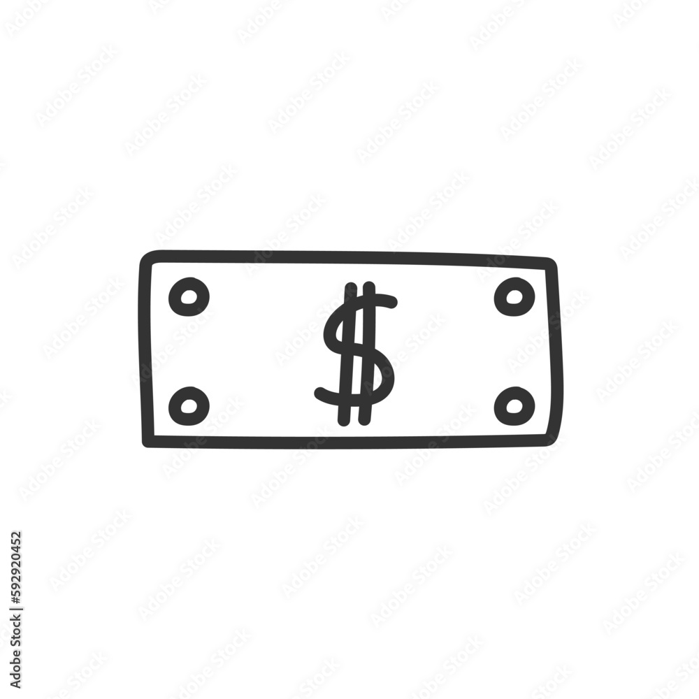 Hand drawn money icon. Cash icon. Cash flat sign design. Money symbol. Cash icon. Dollar pictogram. UX UI icon. Linear icon Hand drawn money icon. Cash icon. Cash flat sign design. Money symbol. Cash icon. Dollar pictogram. UX UI icon. Linear icon