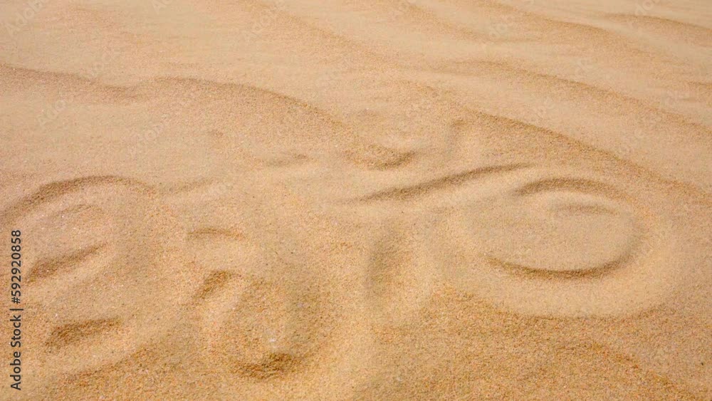 High angle shot of sand at a beach High angle shot of sand at a beach