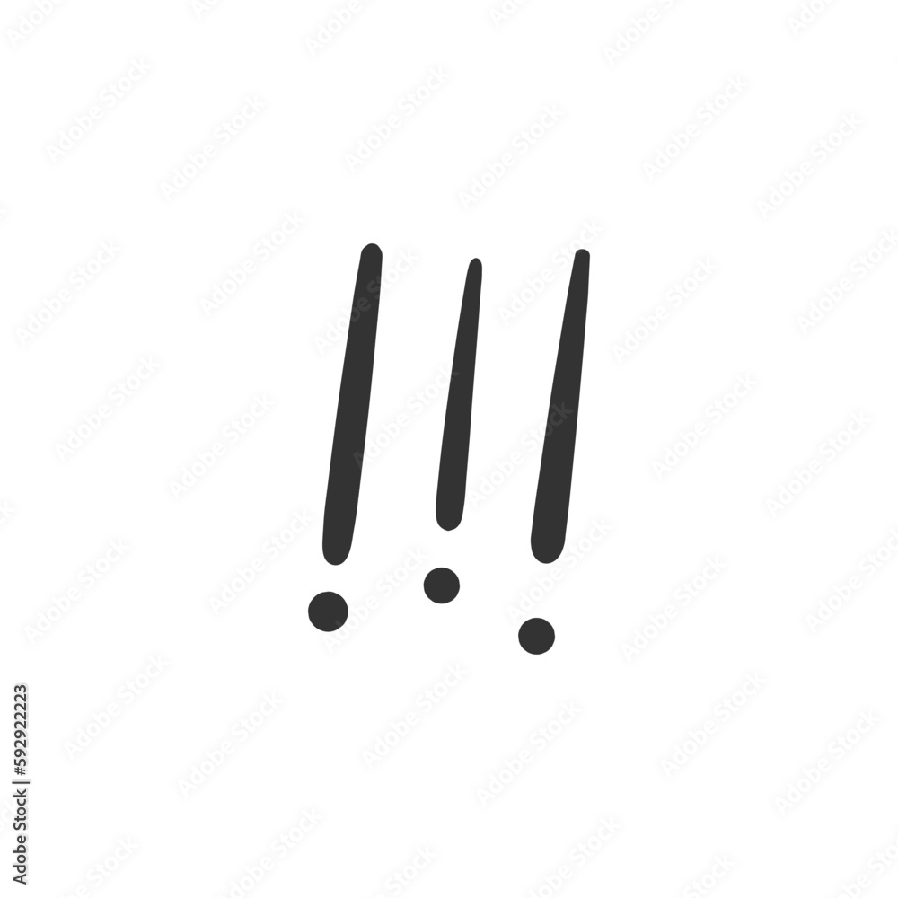 Hand drawn exclamation point vector icon. Hand drawn exclamation point flat sign design. Exclamation point linear symbol pictogram. UX UI icon. Linear icon Hand drawn exclamation point vector icon. Hand drawn exclamation point flat sign design. Exclamation point linear symbol pictogram. UX UI icon. Linear icon