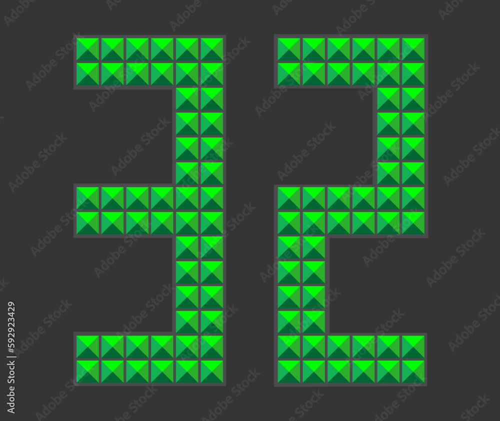 Vector Alphabet Number 32 Vector Alphabet Number 32