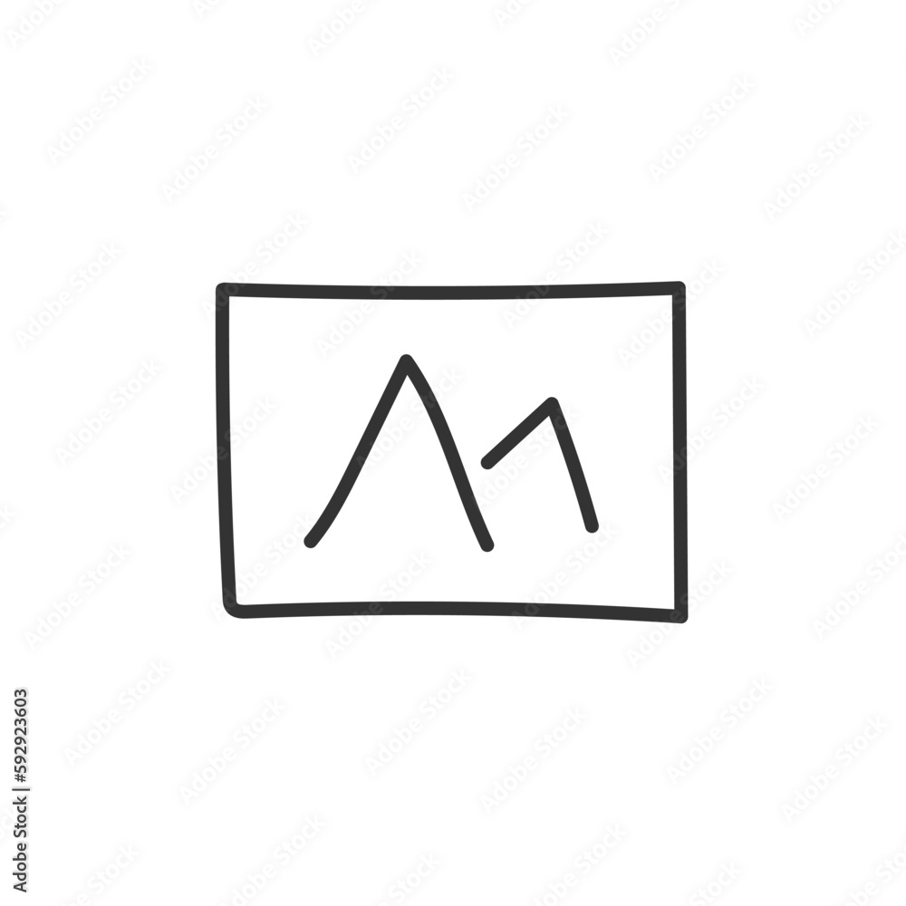 Hand drawn picture icon. Picture image flat sign design. Picture vector icon. Gallery symbol pictogram. UX UI icon. Linear icon Hand drawn picture icon. Picture image flat sign design. Picture vector icon. Gallery symbol pictogram. UX UI icon. Linear icon