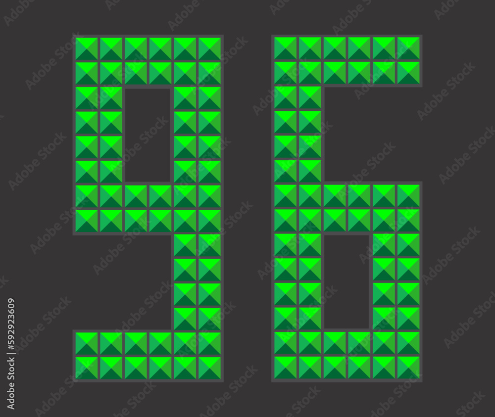 Vector Alphabet Number 96 Vector Alphabet Number 96