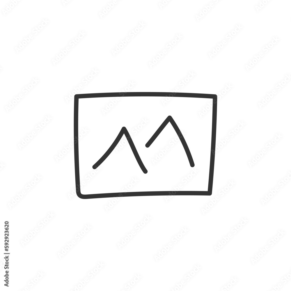 Hand drawn picture icon. Picture image flat sign design. Picture vector icon. Gallery symbol pictogram. UX UI icon. Linear icon Hand drawn picture icon. Picture image flat sign design. Picture vector icon. Gallery symbol pictogram. UX UI icon. Linear icon